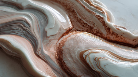 This image showcases an elegant abstract marble texture with fluid waves and subtle sparkling details, creating a perfect backdrop for design projects.の素材