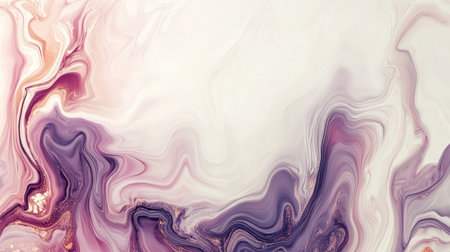 Elegant fluid art in muted tones with large blank space on the leftの素材