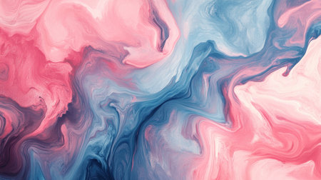 Fluid art with soft, flowing patterns and a large space for textの素材