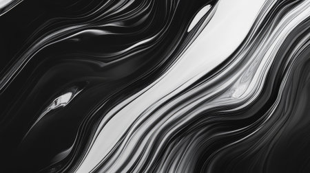 Monochromatic fluid art pattern with a subtle wave design and space for copyの素材