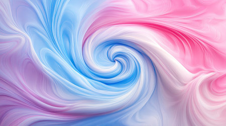 Gentle fluid art swirls in soft colors with a central blank area for textの素材