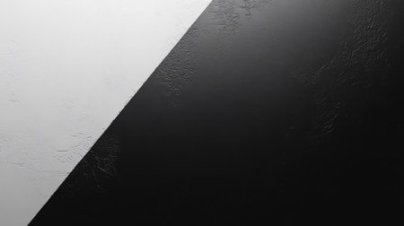 Top view of a black and white gradient with ample copy space on the left side.の素材