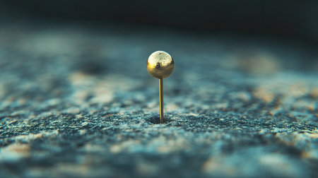 Detailed shot of a pin, with surrounding copy space, capturing its design and purposeの素材