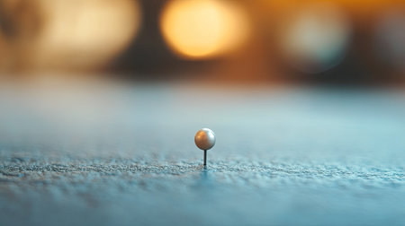 Pin in focus with clear copy space, close-up view, emphasizing texture and simplicityの素材