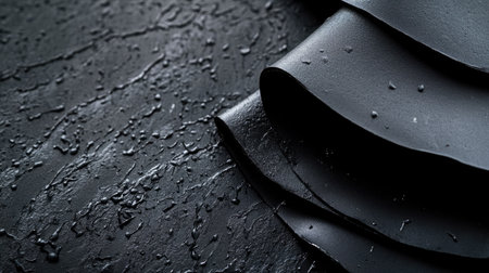 A close-up of natural rubber sheets, with space on the left for copyの素材