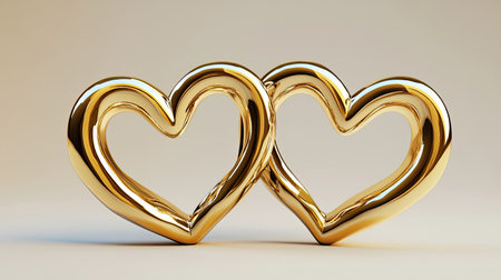 A pair of intertwined hearts, representing love and eternal connection. No people, ample room for copyの素材