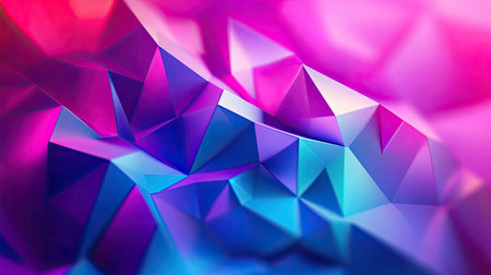 Abstract polygonal design with vibrant gradients, with room for text in the surrounding areasの素材