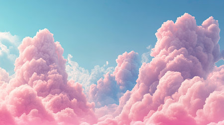 Abstract cloud pattern with soft fluffy shapes, space for text in the open areas between cloudsの素材