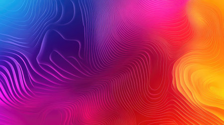 Abstract gradient pattern with neon colors blending smoothly, space for copy in the cornersの素材