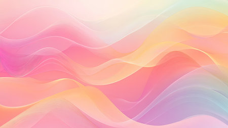 Abstract wave pattern with gradient hues, space for text in the smooth curves of the designの素材