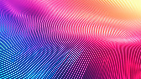 Abstract gradient pattern with neon colors blending smoothly, space for copy in the cornersの素材