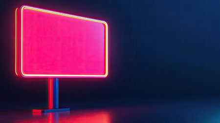 Flashy discount sign with neon colors, plenty of room for copy on a plain background.の素材