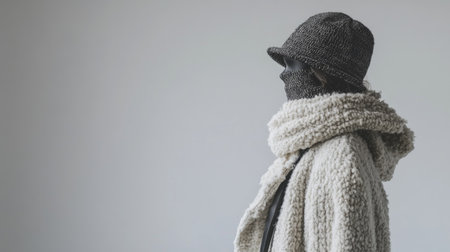 Flat lay of fragrance bottles and jewelry, arranged with copy space, on a neutral background.の素材