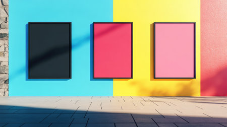 Minimalistic discount sign with clean lines, vibrant colors, and ample copy space.の素材