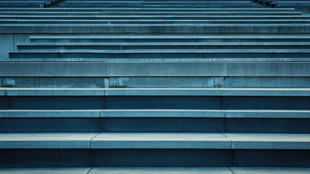 Detailed shot of the bleachers in an overseas stadium, no people, clean background with room for textの素材