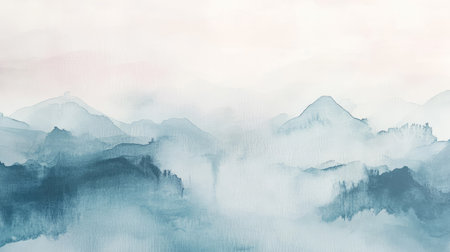 Subtle, watercolor-inspired wallpaper in soft, muted tones, perfect for creating a calm, serene environment.の素材