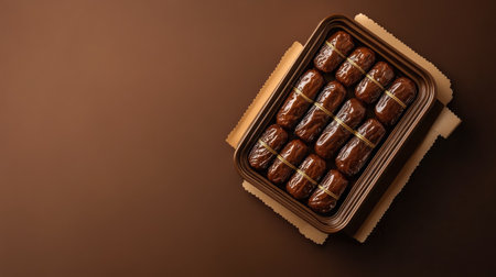 A beautifully arranged tray of delicious chocolate treats, perfect for any celebration or special occasion. Ideal for showcasing gourmet confectionery.の素材