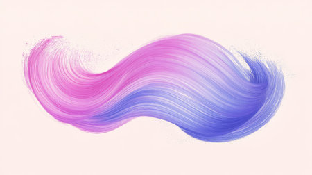 A captivating abstract image showcasing a smooth swirl of pink and blue paint against a gentle beige background, evoking emotions of creativity and elegance.の素材