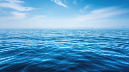 Stunning view of the sea beneath Europe, calm blue waters, no fish, with ample room for copy.の素材