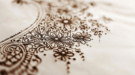 Experience the beauty of an intricate floral design in stunning detail. This artwork showcases delicate lines and shapes, perfect for various creative projects.の素材