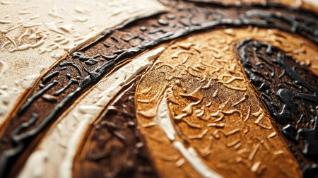 Close-up view of an abstract texture showcasing rich tones and intricate patterns. The layers of color create a unique, artistic composition suitable for various design projects.の素材