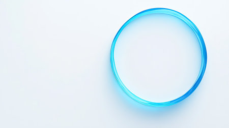 Blue circle symbol on a clean white background, representing diabetes awareness, with space for educational textの素材