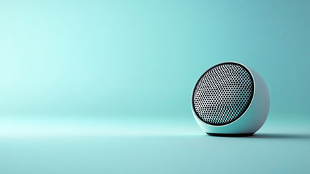 A sleek modern speaker showcased against a soft pastel background, exemplifying minimalist design and aesthetic appeal for tech lovers or interior enthusiasts.の素材