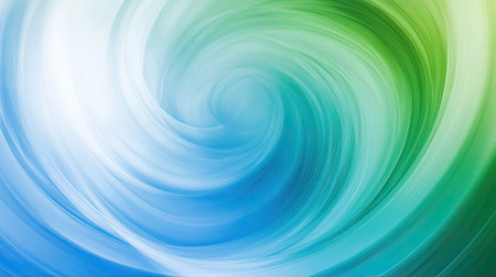This abstract image features swirling patterns in soothing shades of blue and green, evoking a sense of motion and tranquility. Ideal for backgrounds or creative projects.の素材