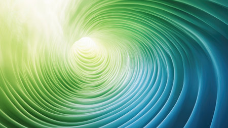 This captivating abstract image features swirling patterns in vibrant green and blue tones, evoking a sense of motion and fluidity. Perfect for creative projects.の素材