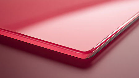 This image features a smooth red surface with a glossy finish, perfect for enhancing modern design projects. The vibrant color and reflective quality add elegance to any creative composition.の素材