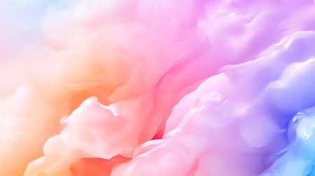 A serene abstract composition featuring soft, colorful waves in pink, purple, and blue hues. This fluid design evokes a sense of calm and creativity.の素材