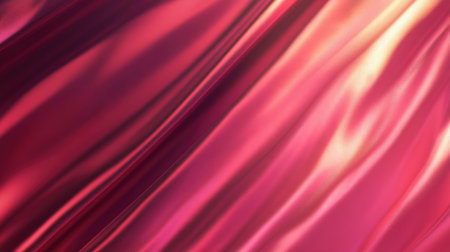 This image showcases a close-up of a soft, flowing silk fabric in rich pink and purple tones, creating an elegant and luxurious backdrop perfect for various design projects.の素材