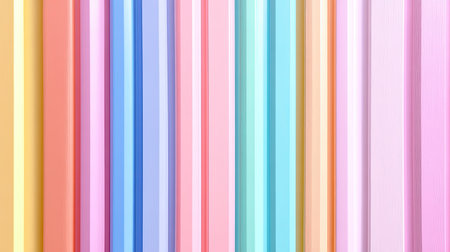 A stunning arrangement of vertical lines featuring textured paper in soft pastel shades, perfect for backgrounds, designs, or artistic inspiration.の素材