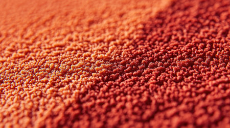 A close-up view showcasing vibrant orange granules arranged on a textured surface. The abstract composition evokes warmth and creativity, perfect for various design projects.の素材