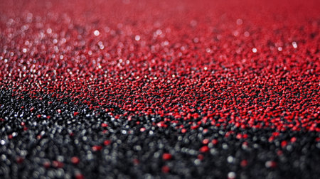 Captivating abstract texture featuring a grainy surface in red and black tones. Perfect for backgrounds, artistic designs, and modern visuals.の素材