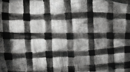 A striking black and white checkered textile pattern featuring a soft texture and subtle contrast, perfect for modern design projects and stylish backgrounds.の素材
