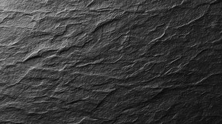 A detailed close-up of a textured slate surface showcasing a deep gray color and intricate natural patterns. Ideal for backgrounds and decoration purposes.の素材