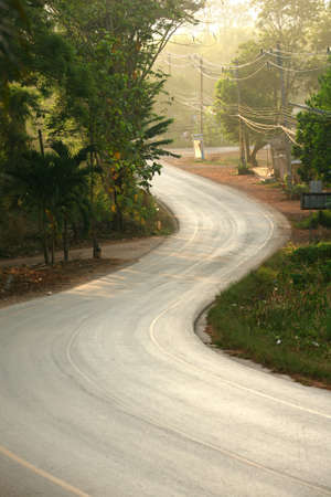 Quiet Local road, Thailand の写真素材