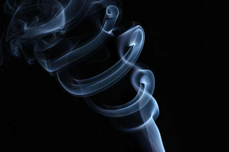 smoke action in blackの写真素材