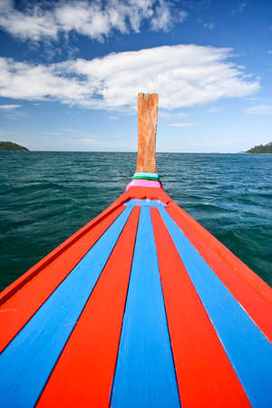 Bow of a traditional thai longtail の写真素材