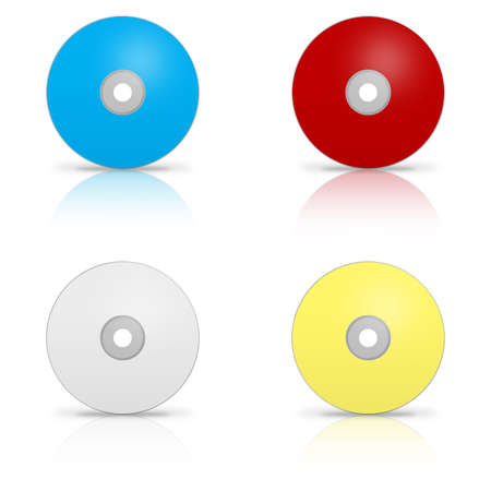 Blank  DVD on white backgroundの写真素材