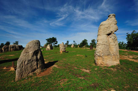 Mor Hin Khao, Thai Style Stone Henge in Thailand の写真素材