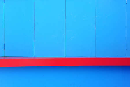 Blue wood and red wood  wall texture background の写真素材