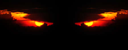 abstract blue eyes from sunset