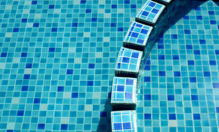 part of swimming pool with blue water