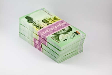 Thai money on white background