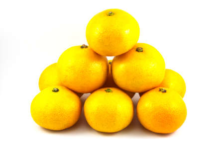 orange on white backgroundの写真素材