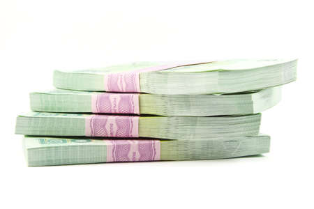 Thai money on white backgroundの写真素材