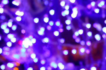 Abstract circular bokeh background of Christmas light.の写真素材