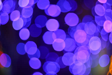 Abstract circular bokeh background of Christmas light.の写真素材
